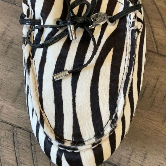 Authentic Sperry Slider Faux Zebra 🦓 Print Loafers with grip soles. Vacation! - Picture 1 of 12